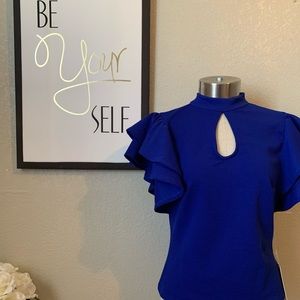 Royal blue blouse
